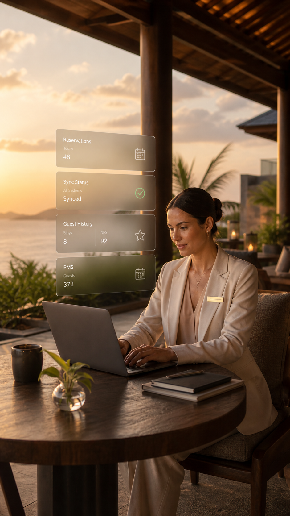 Connected CRM PMS marketing and reservations architecture